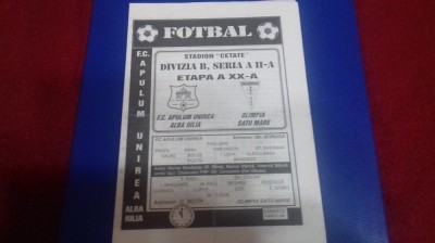 program Unirea Alba I. - Olimpia SM foto