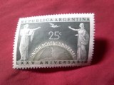 Serie 1 valoare Argentina 1949 - UPU