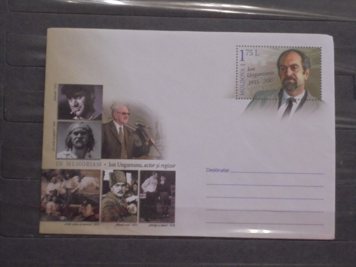 PLIC COMEMORATIV R. MOLDOVA - IN MEMORIAM, ION UNGUREANU - ACTOR SI REGIZOR -