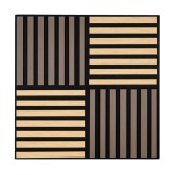 Panou Acustic Perete Leziter Deco X, Aspect Stejar Uleiat, 60x60x1.8 cm, MDF, Pasla PET, 2 Buc/Pachet