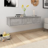 vidaXL Dulap de perete cu sertare, gri beton, 88x26x18,5 cm