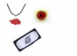 Cumpara ieftin Set 3 accesorii Naruto: Bandana + Inel + Lantisor