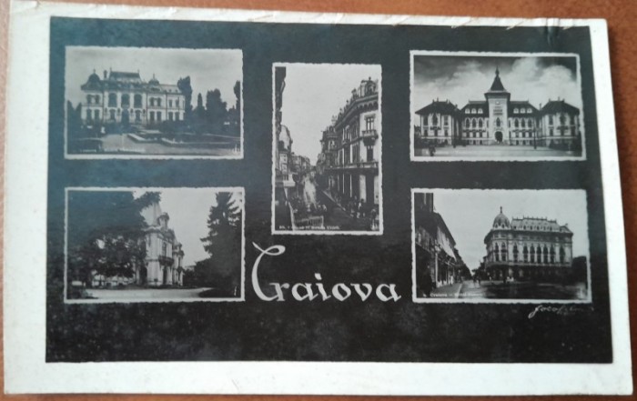 Carte postala, imagini din Craiova, perioada interbelica