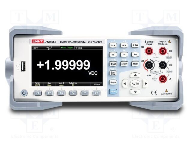 Multimetru de masă UNI-T LCD 4,3&quot; 5,5 cifre cu iluminare și interfață USB, RS232, LAN, GPIB