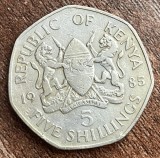 C50 - Moneda foarte veche - Kenya - 5 shillings - 1985