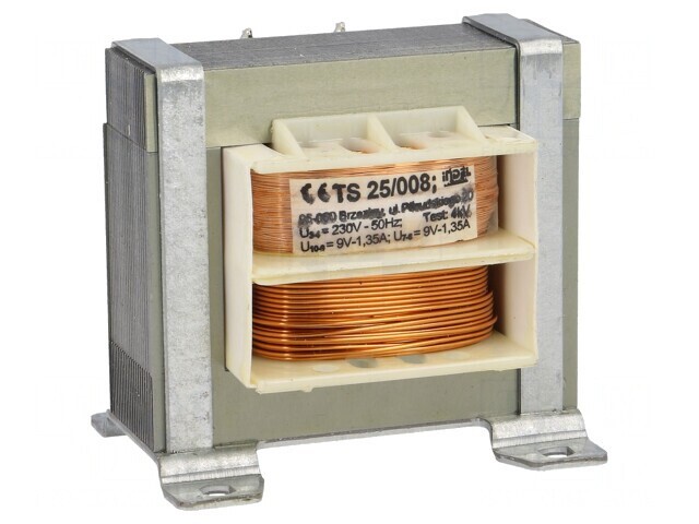 Transformator de alimentare 25VA 230VAC 9V 1,35A IP00