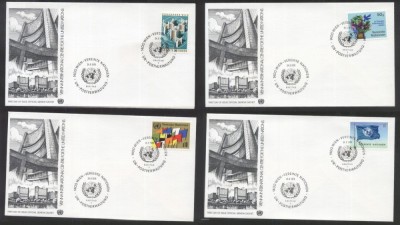 UN Vienna 1979 Definitives Mi.1-2 5-6 FDC UN.225 foto