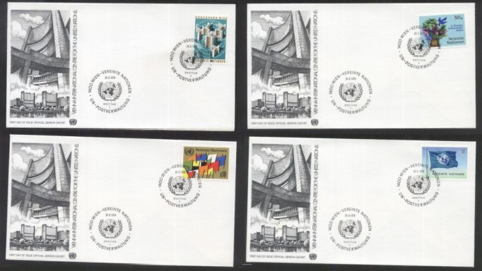 UN Vienna 1979 Definitives Mi.1-2 5-6 FDC UN.225