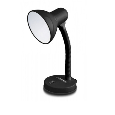 Lampa de birou cu brat flexibil, Esperanza Vega 94378, 31cm inaltime, dulie E27, neagra foto