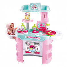 Set de joaca Premium pentru copii, Baby Nursery, 13 accesorii si un bebelus, multicolor foto