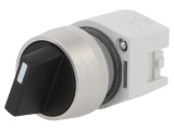Comutator rotativ 22mm 2 poziții alb/negru