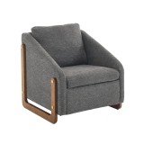 Scaun modern de accent pentru living, Gri | Aosom Romania