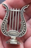 (162) MINIATURA DIN ARGINT, INSTRUMENT MUZICAL - LIRA, MARCAJ 800, SUPERBA, Figurina