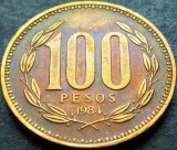 Moneda exotica 100 PESOS - CHILE, anul 1984 * cod 5138 = excelenta