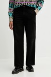 Dickies pantaloni de bumbac culoarea negru, drept, DK0A87PI