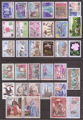 Monaco 1979 - An complet (16 serii) + 1 colita + 1 MC, (5 poze), MNH foto