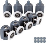Set 8 Role Cabina Dus 25mm ABS Aliaj Gri - Rotițe Rezistente Universal