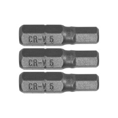 65503 STHOR Set 3 biti profil hexagonal 5x25 mm, prindere hexagonala 1/4&amp;quot;