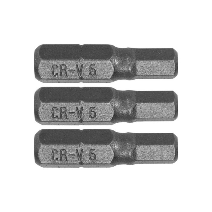 65503 STHOR Set 3 biti profil hexagonal 5x25 mm, prindere hexagonala 1/4&amp;quot;