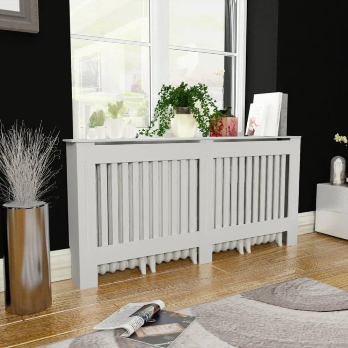 Gossi masca pentru calorifer, mdf, 172 cm, alb