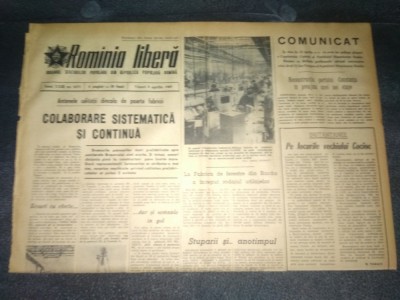 ZIARUL ROMANIA LIBERA 9 APRILIE 1965 foto