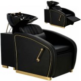 Spălător de păr Imperia pentru salon de coafură/frizerie, cu vas ceramic mobil, armătură, baterie și duș.