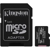 Card memorie Kingston Canvas Select Plus microSDXC, 256GB, Class 10, UHS-I U1, V10, A1, citire 150MB s, adaptor SD