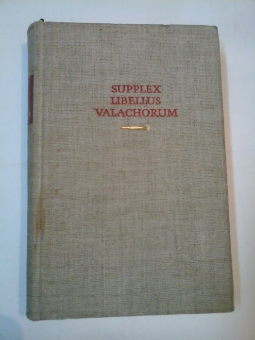 SUPPLEX LIBELLUS VALACHORUM - D. PRODAN - dedicatie si autograf