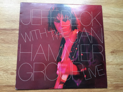 JEFF BECK with the JAN HAMMER GROUP - LIVE (1977,CBS/EPIC,UK) vinil vinyl foto