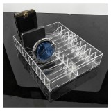 Cutie Depozitare Acrilic Transparent &ndash; 20 de Compartimente &ndash; 21 x 16,8 x 4 cm &ndash;
