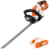 Ruris 4024e - Masina de tuns gard viu cu 1 acumulator Li-Ion 20 V 4 Ah 45 cm