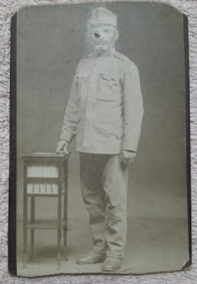 Fotografie pe carton, militar, 1985 foto