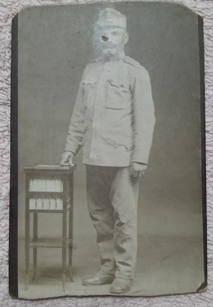 Fotografie pe carton, militar, 1985