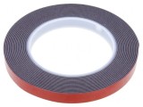 Bandă dublă adezivă acrilică neagră 12mm x 5m