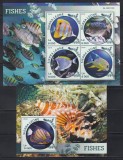 Sierra Leone 2016 - Pești, Colita + Bloc, Cota 22 Euro (Tiraj 1000 - Vezi Numerotarea !!!), MNH