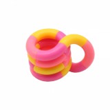 Jucarie Senzoriala Antistres, Fidget Twist, cu Miscari Infinite de Decompresie, 2 Culori, Galben Roz, + 3 ani