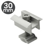 Clema dubla 30 mm tip Z din aluminiu pentru montaj panou fotovoltaic
