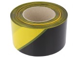 Banda avertizare galben-negru 200m 80mm