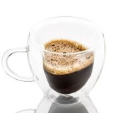 Cana de Sticlă Transparentă cu Perete Dublu &icirc;n Formă de Inima - 240ml, CMCLASS