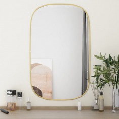 vidaXL Oglindă de perete, auriu, 80x50 cm