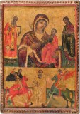 Maica Domnului cu Pruncul 'HODEGETRIA' Icoana Greceasca, Secol XVIII