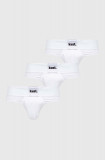 Kust. slip din bumbac 3-pack culoarea alb