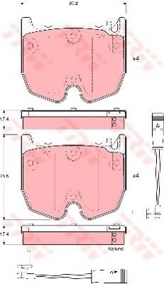 Set placute frana,frana disc MERCEDES S-CLASS Cupe (C215) (1999 - 2006) TRW GDB1599 foto