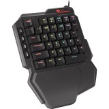 Keypad Gaming Mecanic Genesis Thor 100 RGB, Switch Rosu Outemu, Iluminare Prismo, Macro, USB