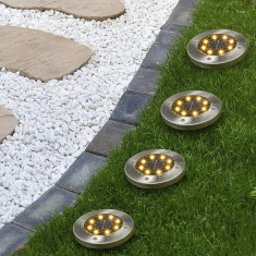 HI Set de lampi solare cu LED-uri de gradina, 4 buc. GartenMobel Dekor