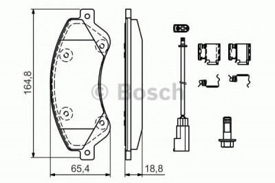 Set placute frana,frana disc FORD TRANSIT platou / sasiu (2006 - 2014) BOSCH 0 986 494 613 foto