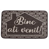 Covoras Intrare Tip Iuta, Model Flex 19683-91, Marime 50 x 80 cm, Maro, Antiderapant, Antialergic, Polipropilena, Living, Dormitor, Sufragerie, Birou