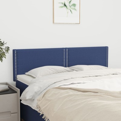 Gossi tablii de pat, 2 buc., albastru, 72x5x78/88 cm, textil foto