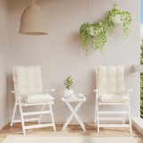 vidaXL Perne scaun cu spătar mic, 2 buc., crem, textil oxford