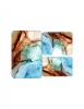 Set covorase baie model abstract marmura colorata, Home